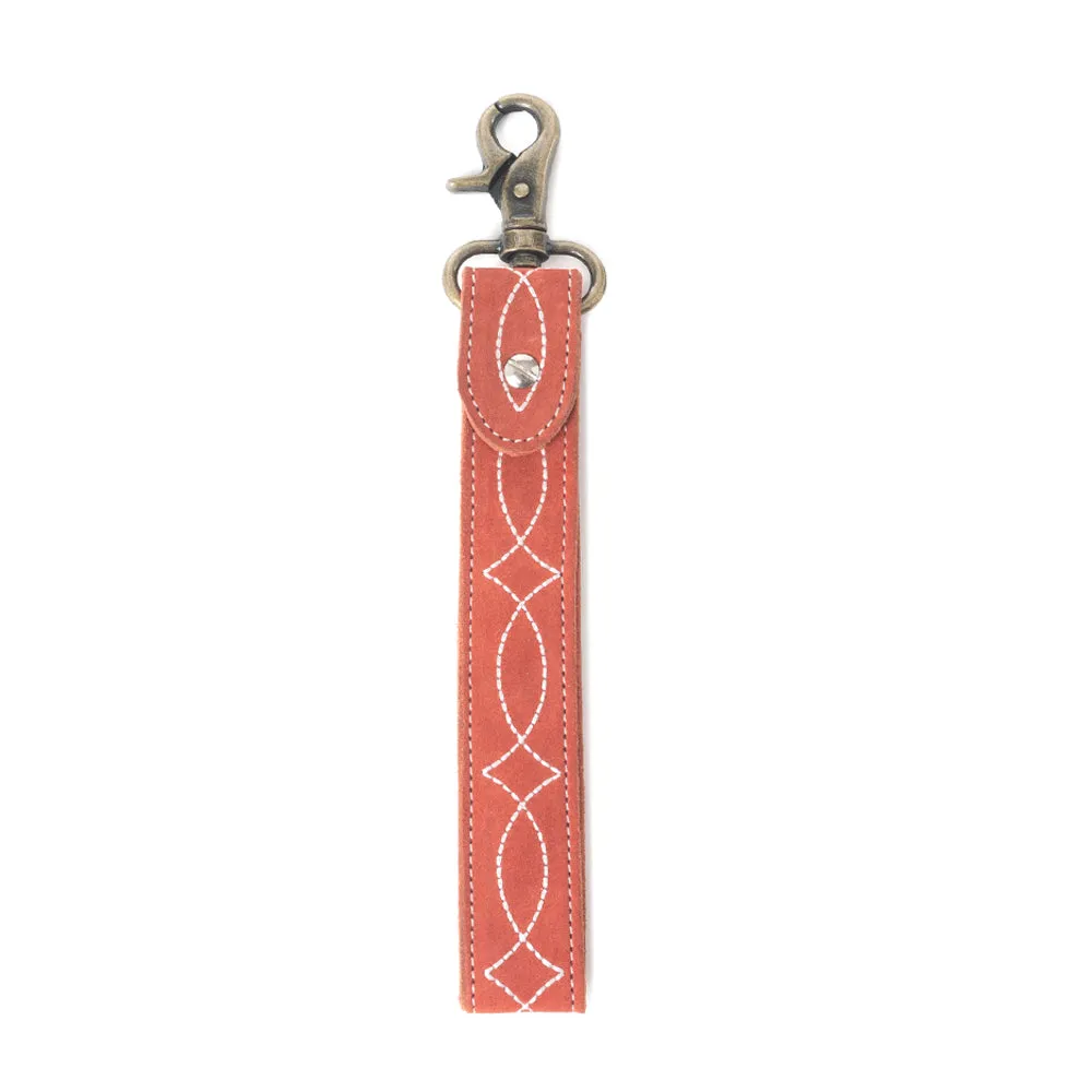 Rodeo Rose Leather Key Fob in Red sold by Myra Bag product image thumbnail 2