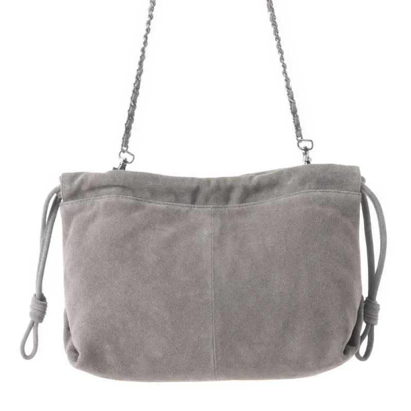 Wanderlust Suede Shoulder Bag in Moon Ash sold by Myra Bag