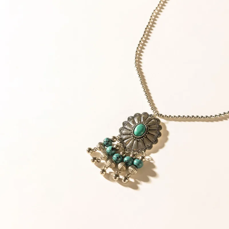 Yuma Horizon Necklace in Silver Bloom sold by Myra Bag