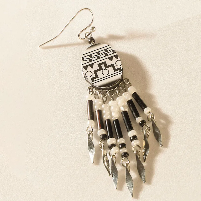 Raven Trail Earrings in Dusty Black sold by Myra Bag