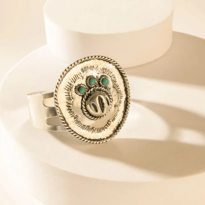 Desert Guardian Bracelet in Canyon Silver sold by Myra Bag