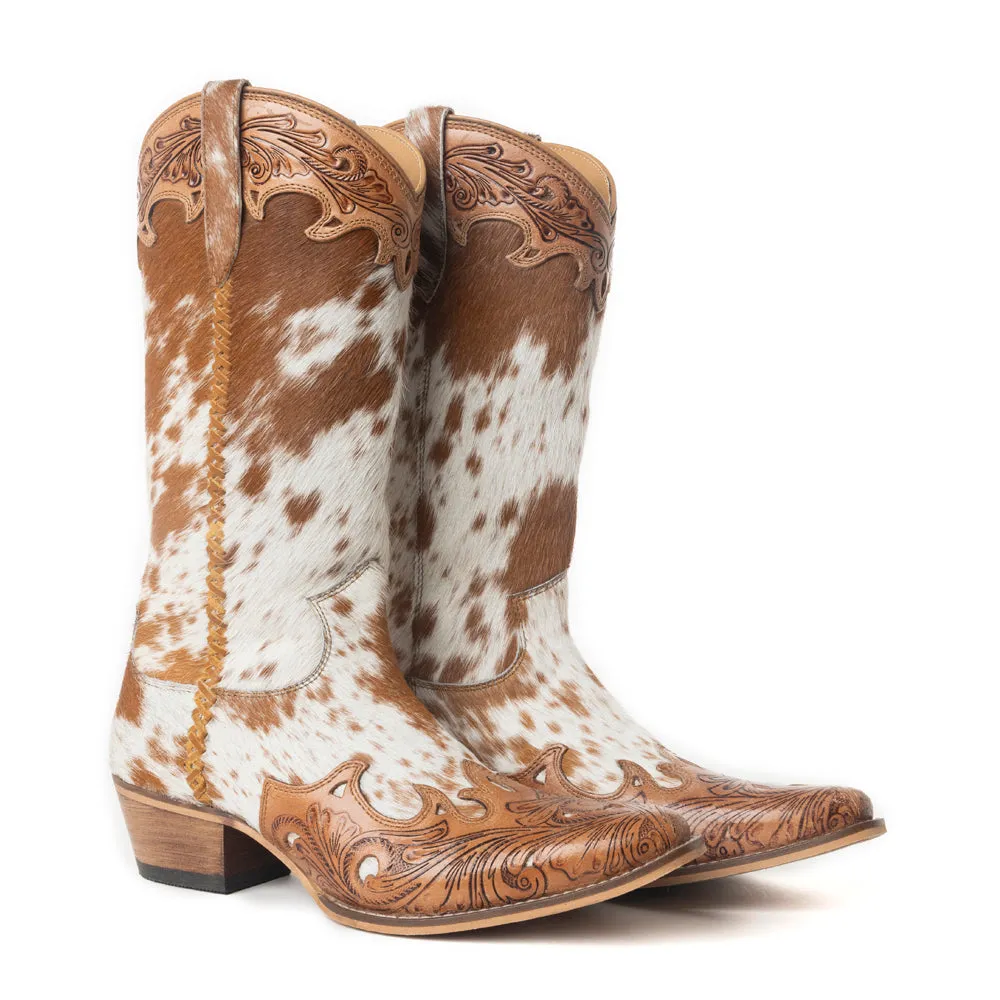 Dakota Dust Handtooled Boots in Tan & White sold by Myra Bag product image thumbnail 4