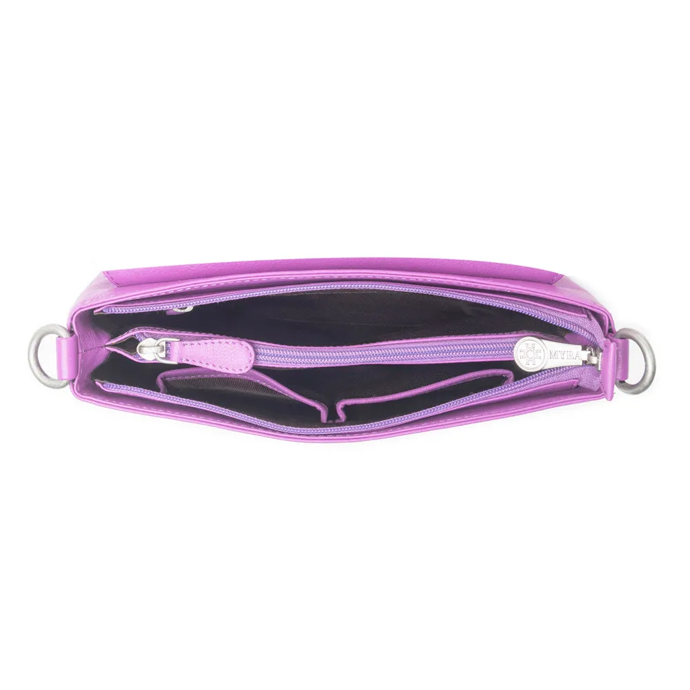 Wild West Fringe Leather Crossbody Bag in Purple sold by Myra Bag product image thumbnail 5