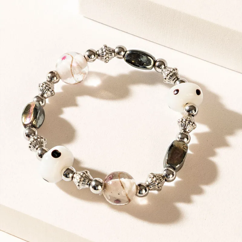 Ashen Aura Bracelet in Frost Grey sold by Myra Bag