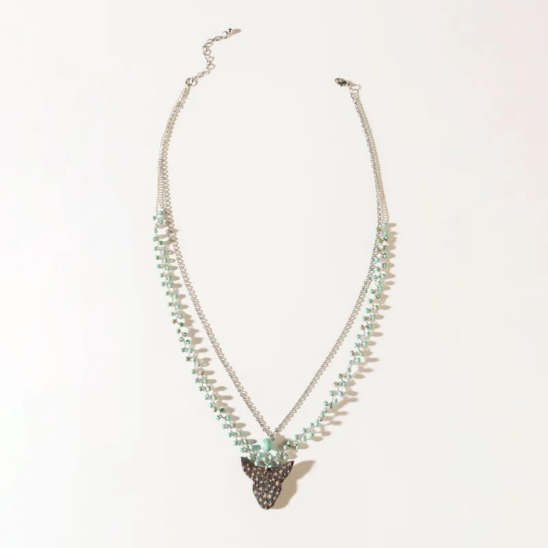 Spirit of the Plains Necklace in Moon Silver sold by Myra Bag