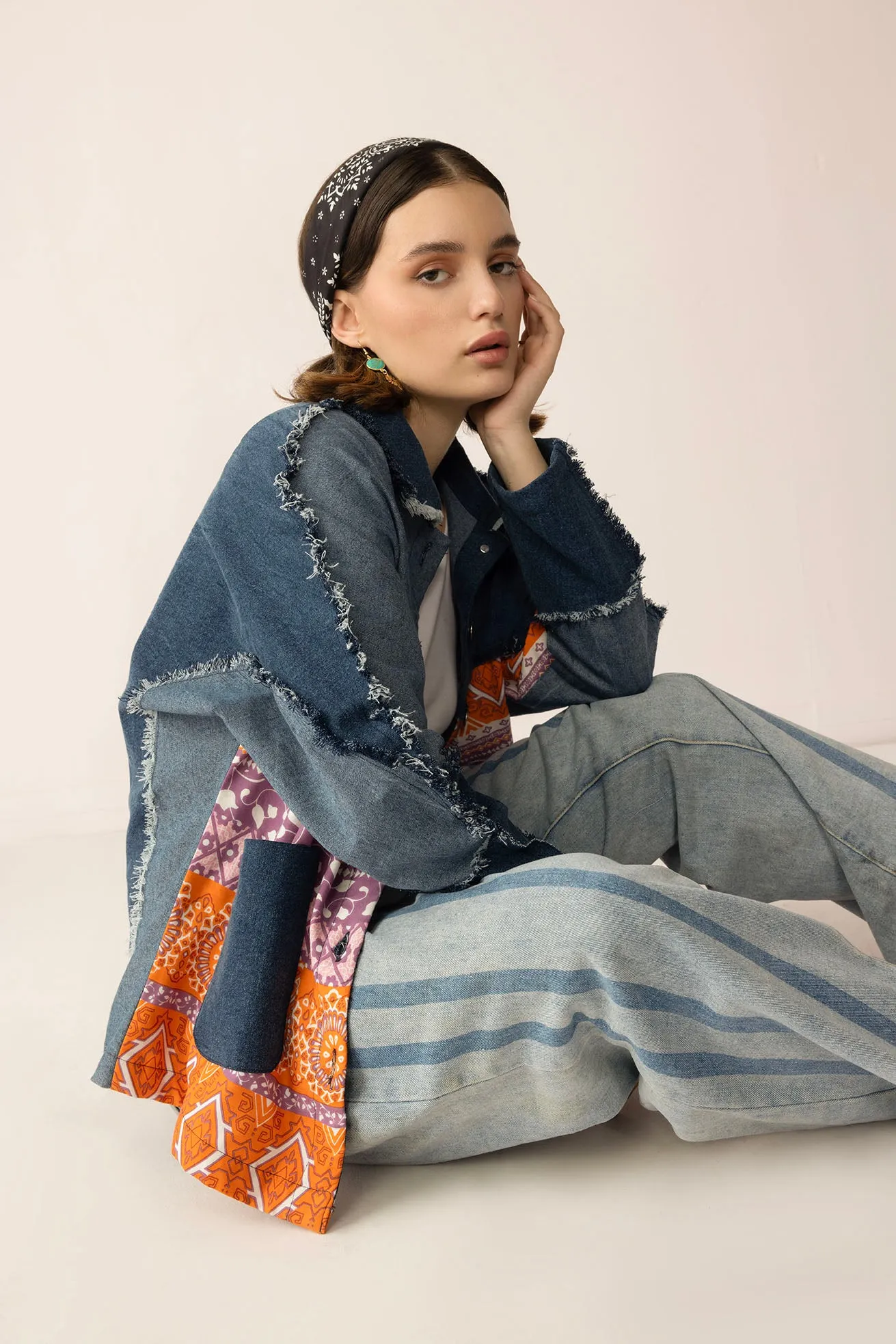 The Tessa Dune Shacket in Copper Denim sold by Myra Bag product image thumbnail 5