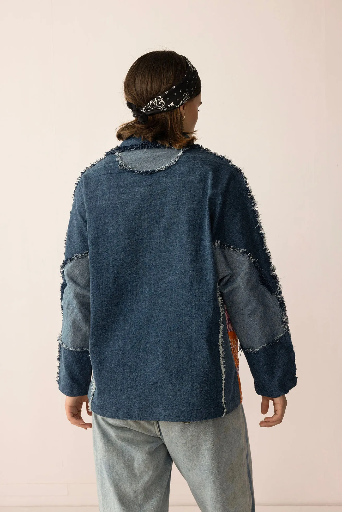 The Tessa Dune Shacket in Copper Denim sold by Myra Bag product image thumbnail 3