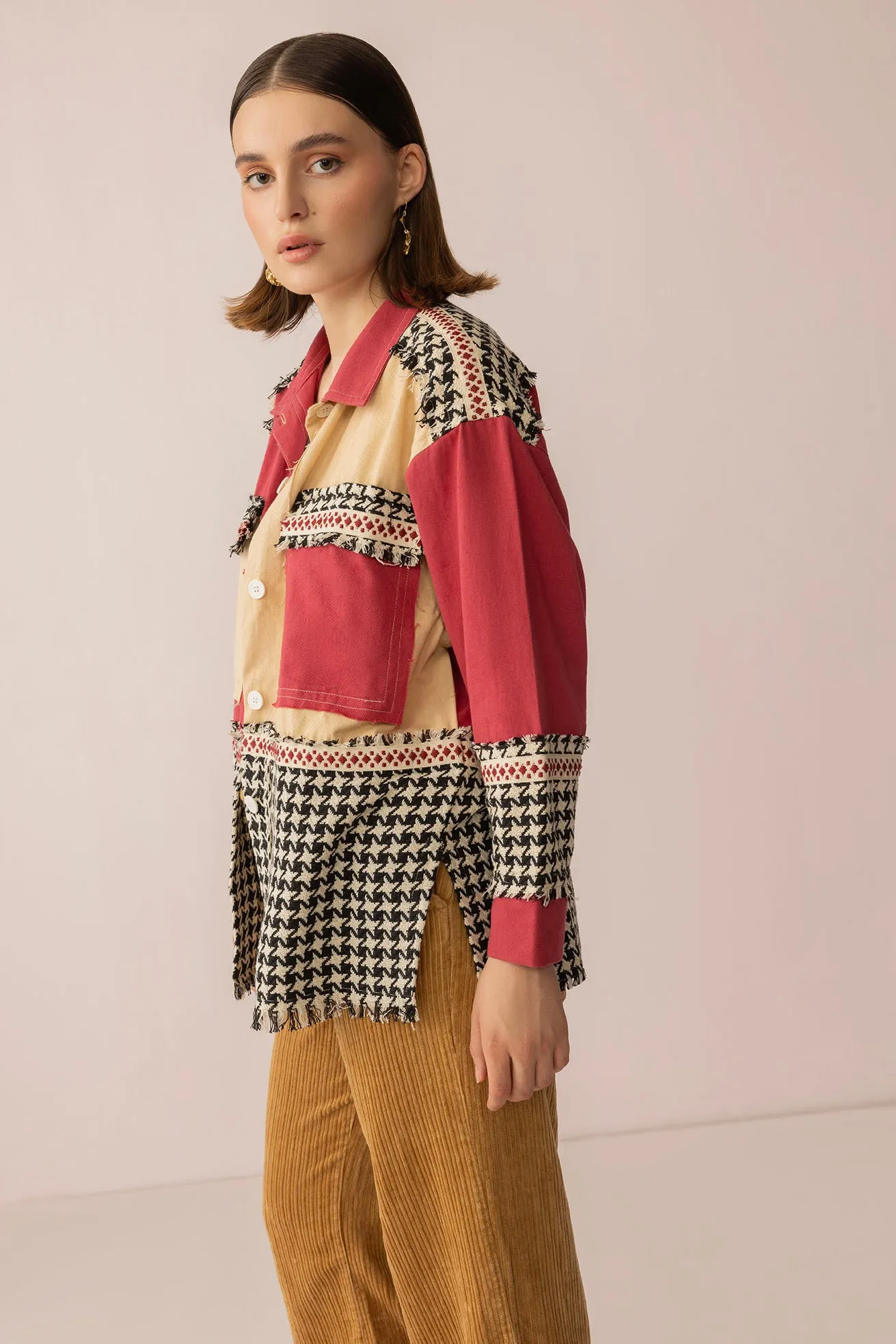 Mabel’s Moonshine Stitch Shacket in Red Clay sold by Myra Bag product image thumbnail 2