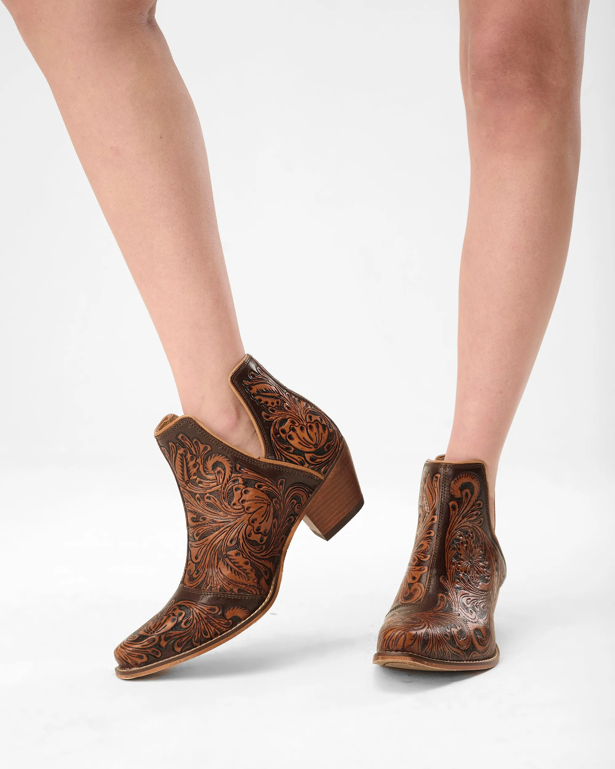 Loyal West X Myra Handtooled Booties in Tan sold by Myra Bag product image thumbnail 5