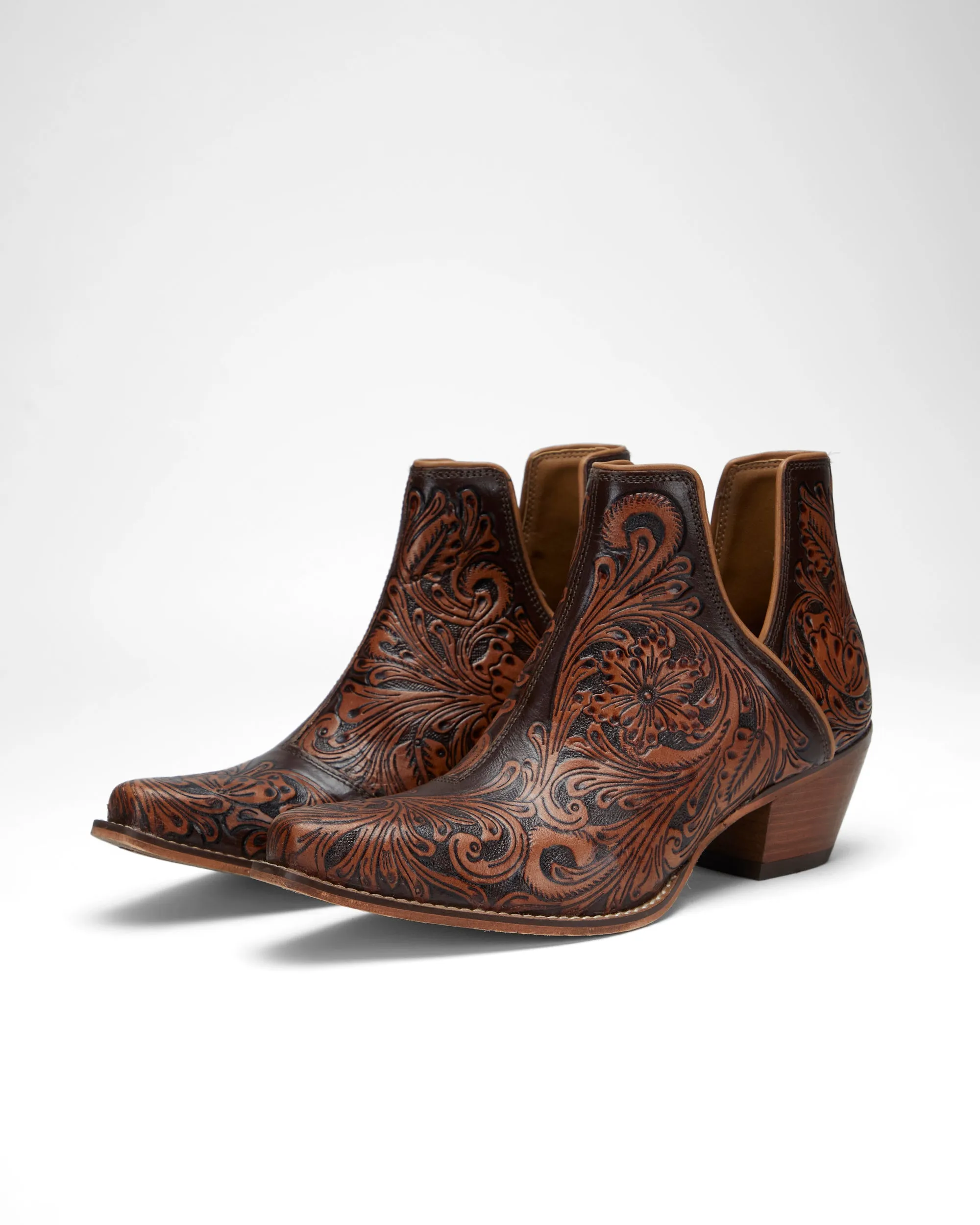 Loyal West X Myra Handtooled Booties in Tan sold by Myra Bag product image thumbnail 2