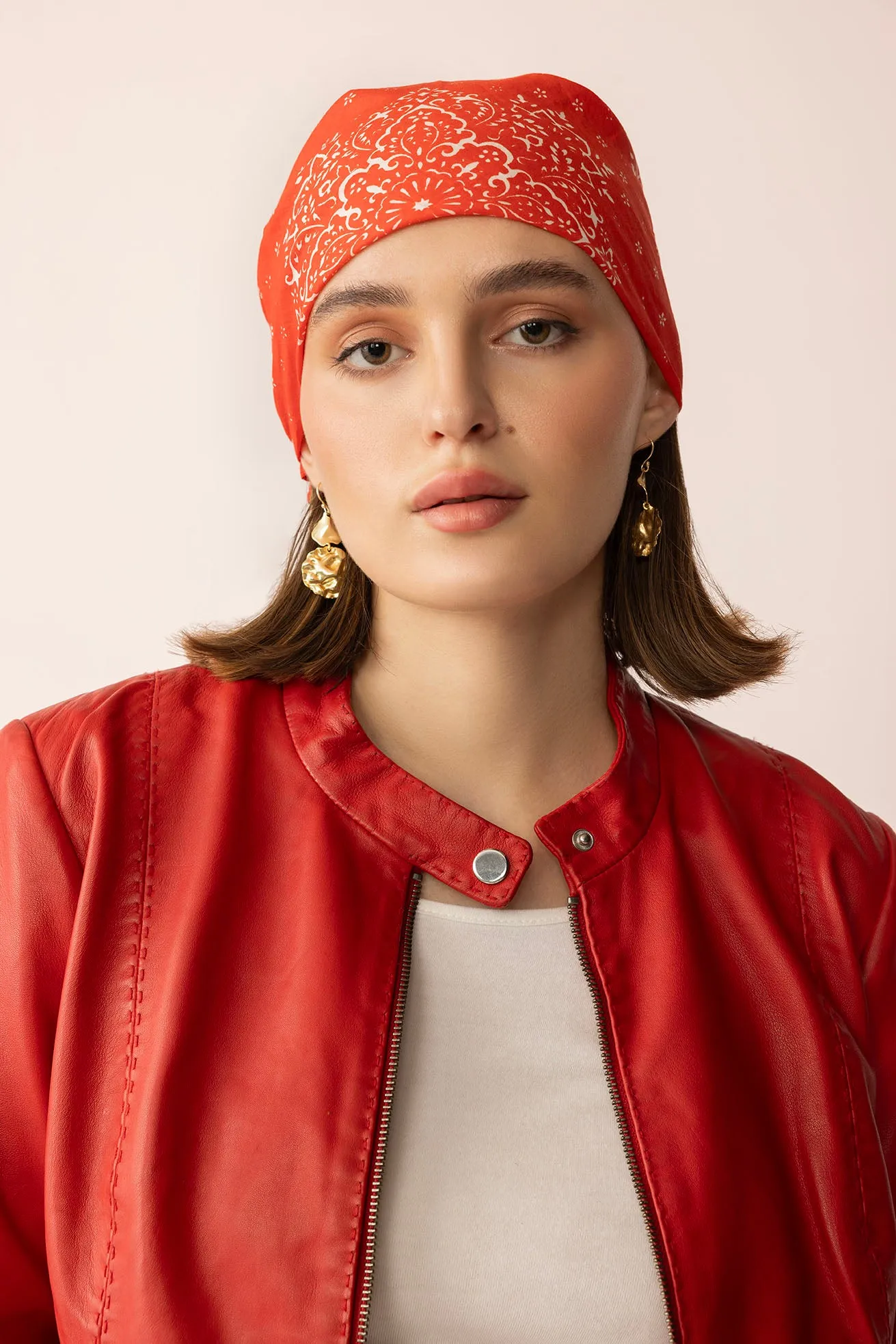 Fireline Femme Leather Jacket in Red Ember sold by Myra Bag product image thumbnail 4