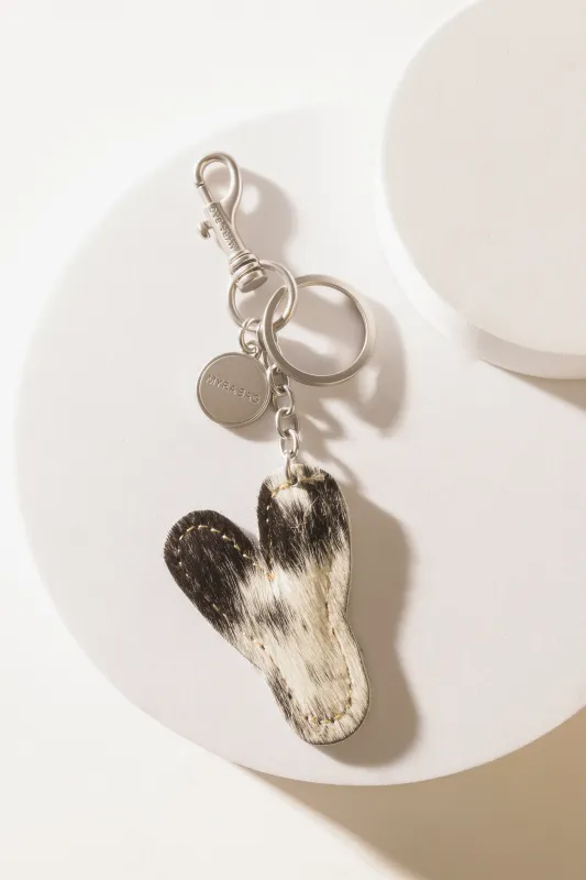 Alpha 'Y' Hairon Bag Charm in Black & White sold by Myra Bag