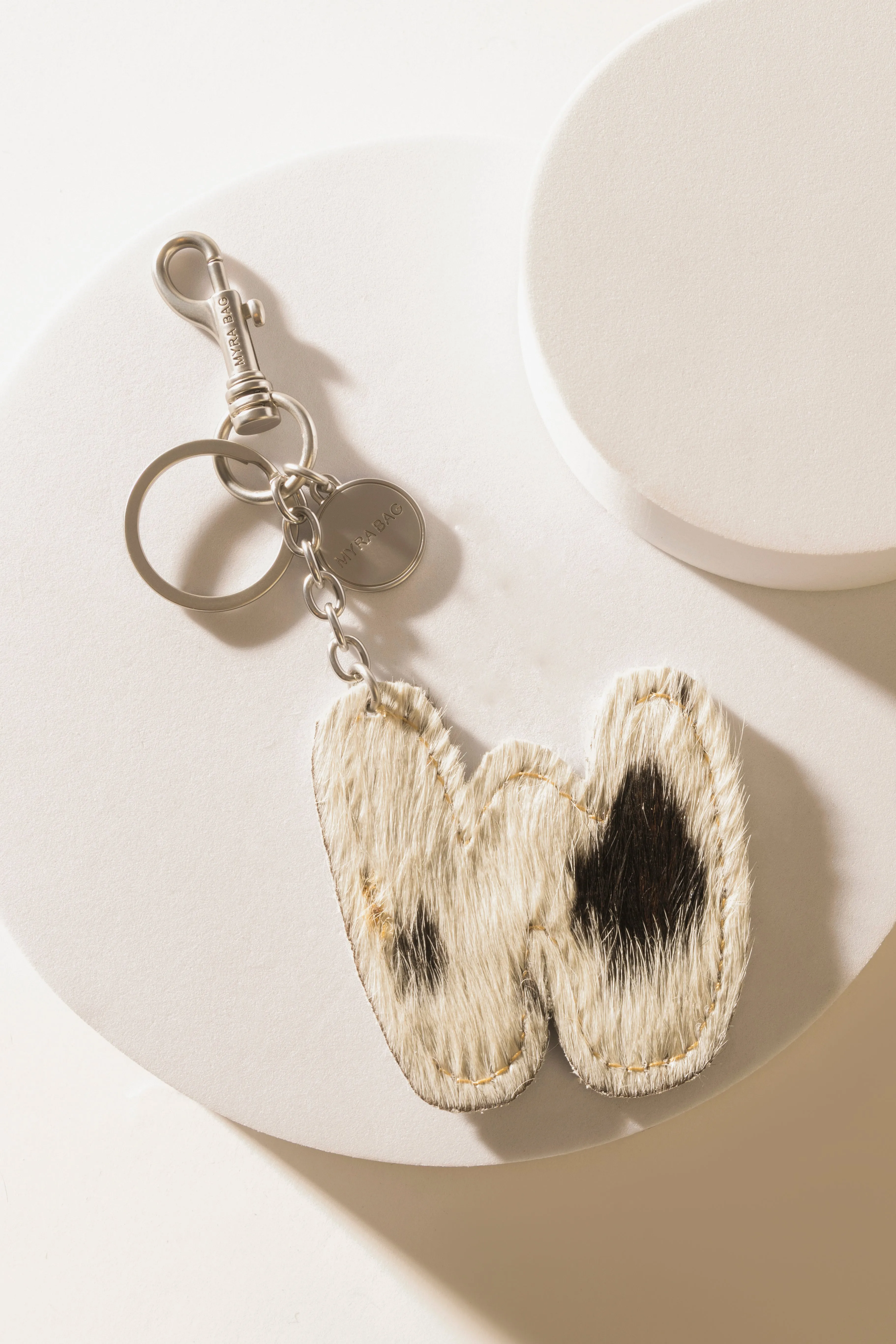 Alpha 'W' Hairon Bag Charm in Black & White sold by Myra Bag product image thumbnail 2