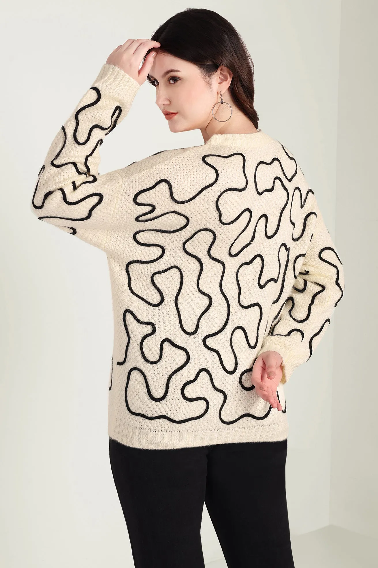 Twist of West Knitted Sweater in Canyon White sold by Myra Bag product image thumbnail 4