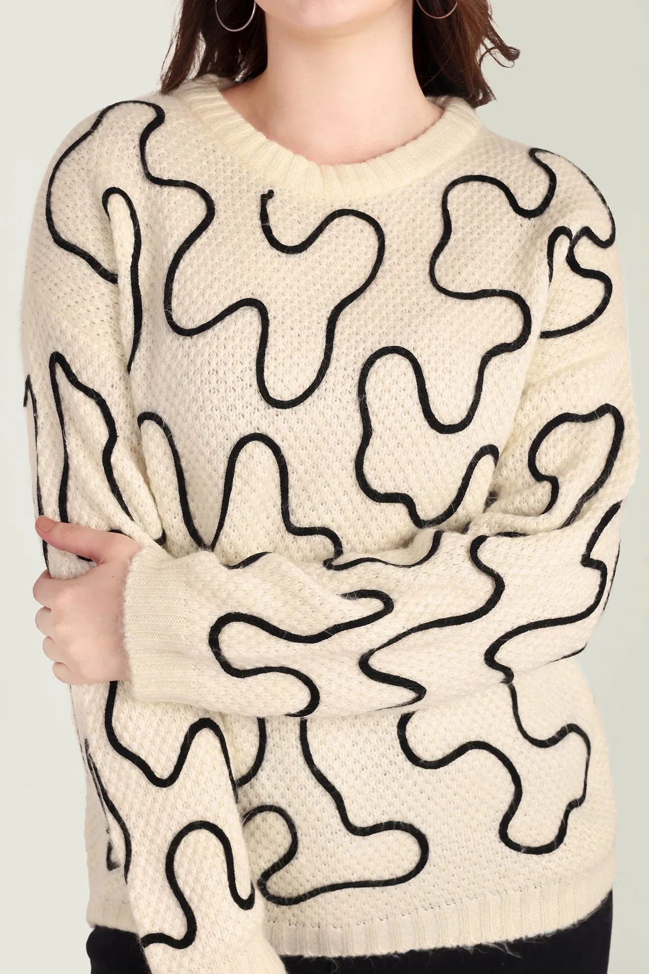 Twist of West Knitted Sweater in Canyon White sold by Myra Bag product image thumbnail 3