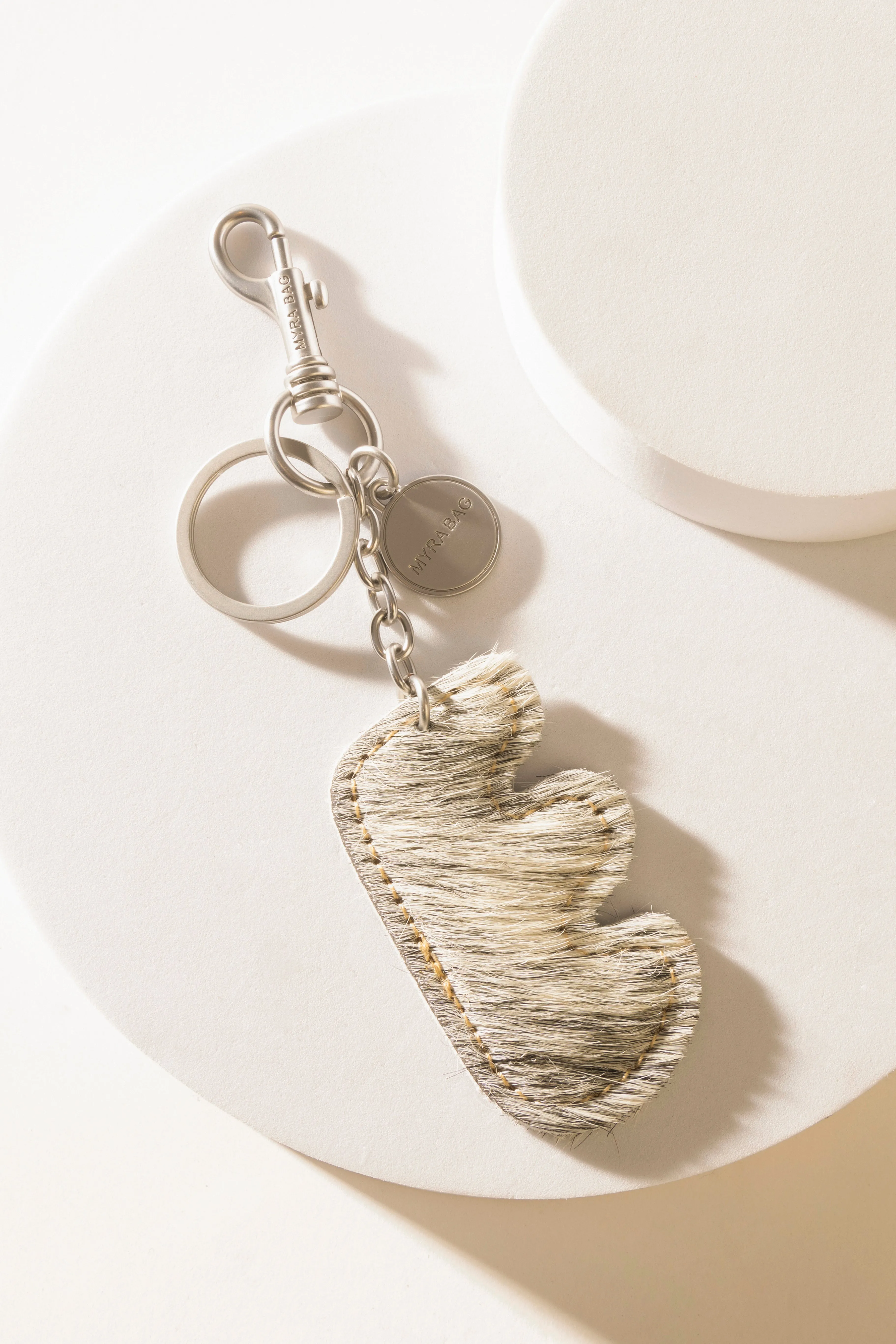 Alpha Hairon Bag Charm in Black & White sold by Myra Bag product image thumbnail 5