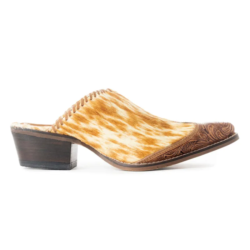 🎁 Oorage Western Hand-Tooled Mules (Discount) sold by Myra Bag