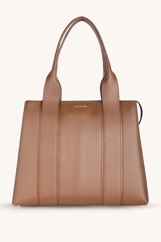 Mira & Moss Laurel Tote Bag - Chocolate Latte sold by Myra Bag