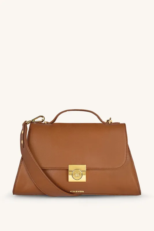 Mira & Moss Vivienne Classic Crossbody Bag - Tan sold by Myra Bag