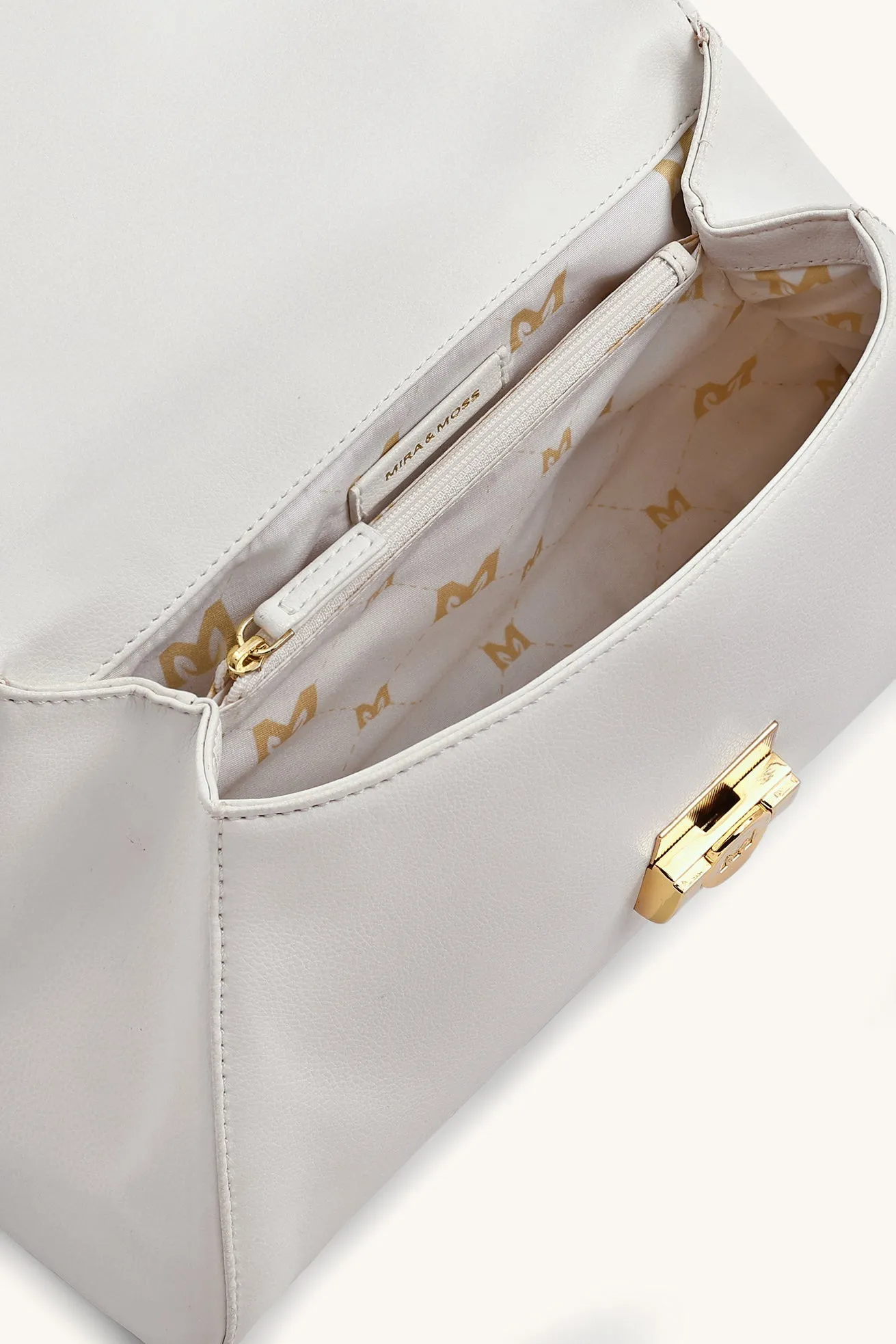 Mira & Moss Vivienne Classic Crossbody Bag - Ivory sold by Myra Bag product image thumbnail 5