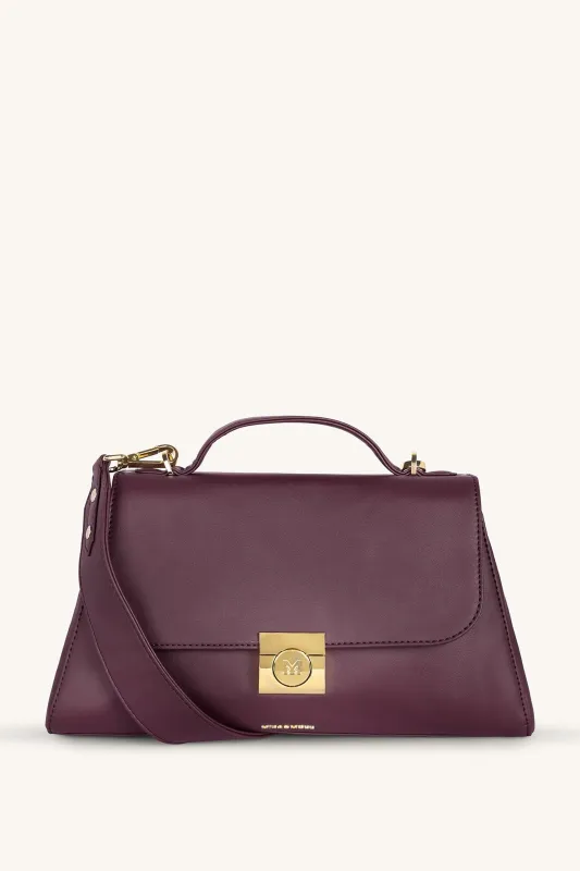 Mira & Moss Vivienne Classic Crossbody Bag - Plum sold by Myra Bag