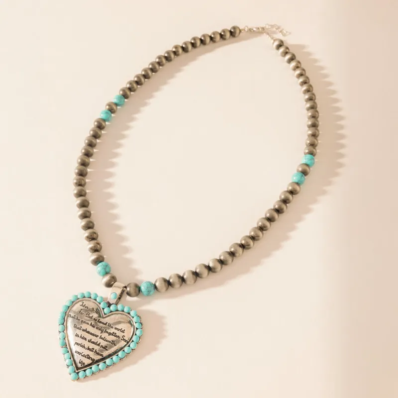 Heart of the Frontier Necklace in Storm Oasis sold by Myra Bag