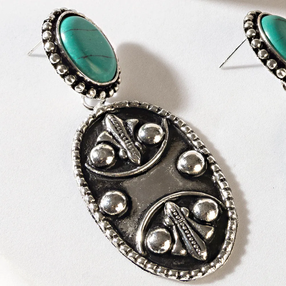 Santa Fe Seals Earrings in Moonlit Silver sold by Myra Bag product image thumbnail 2