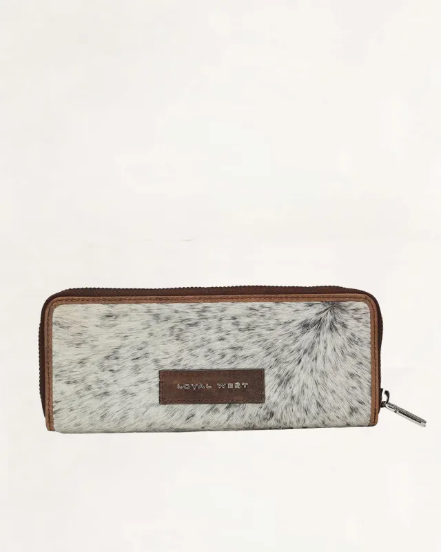Loyal West Ranch Road Jewelerycase In Brown & White Cowhide sold by Myra Bag