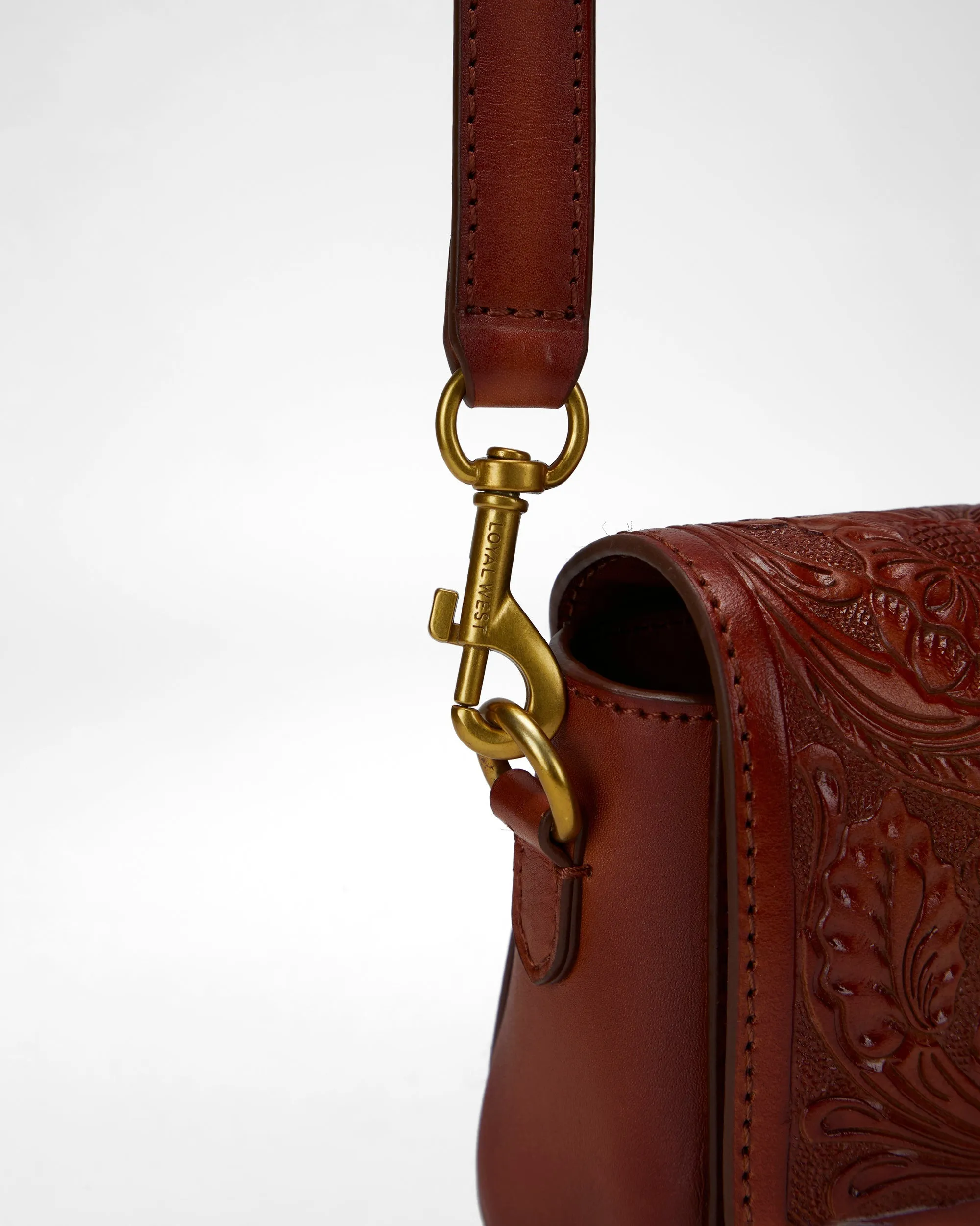 Loyal West Savi Mini Bag In Handtooled Leather sold by Myra Bag product image thumbnail 5