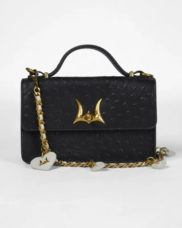 Loyal West Heart Charm Chain In White Calf Leather (2 In 1 Crossbody Chain) sold by Myra Bag