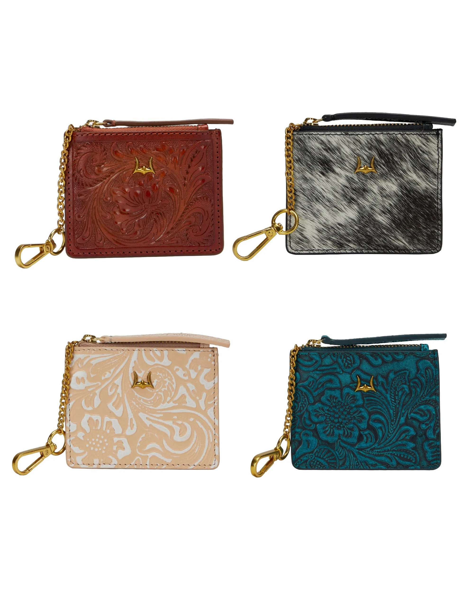 Loyal West Sophia Credit Card Holder In Handtooled Leather sold by Myra Bag product image thumbnail 5