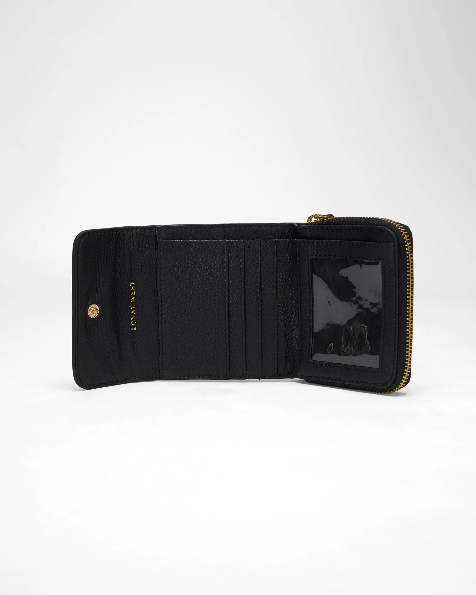 Loyal West Sophia Card Holder In Black & White Cowhide sold by Myra Bag product image thumbnail 4