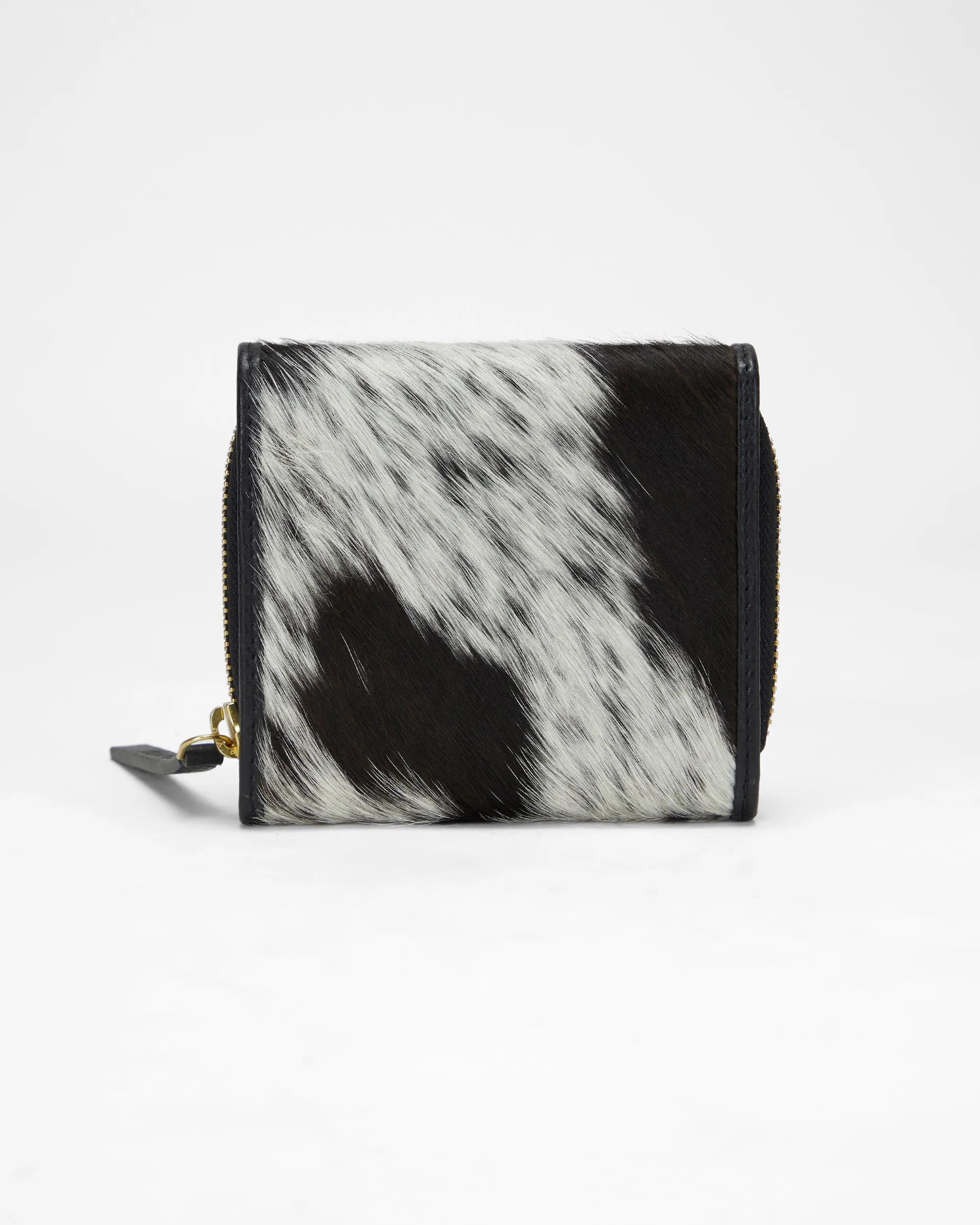 Loyal West Sophia Card Holder In Black & White Cowhide sold by Myra Bag product image thumbnail 3
