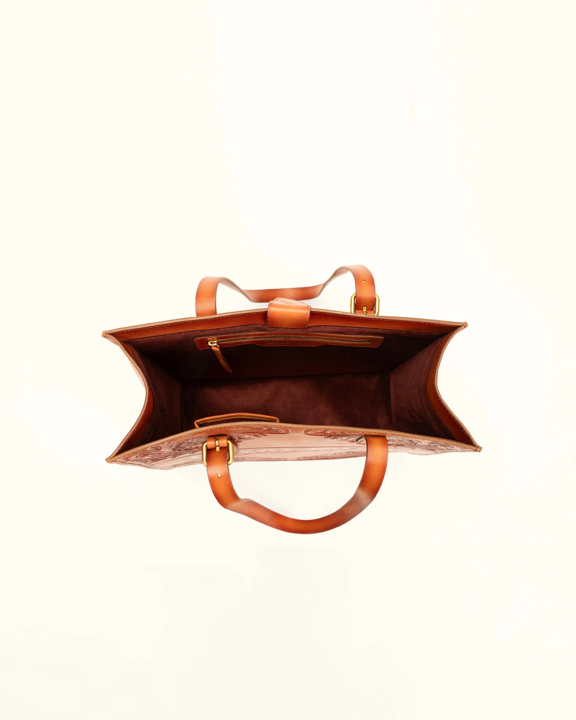 Loyal West Mivva Handtooled Medium Bag - Soft Walnut Leather sold by Myra Bag product image thumbnail 3