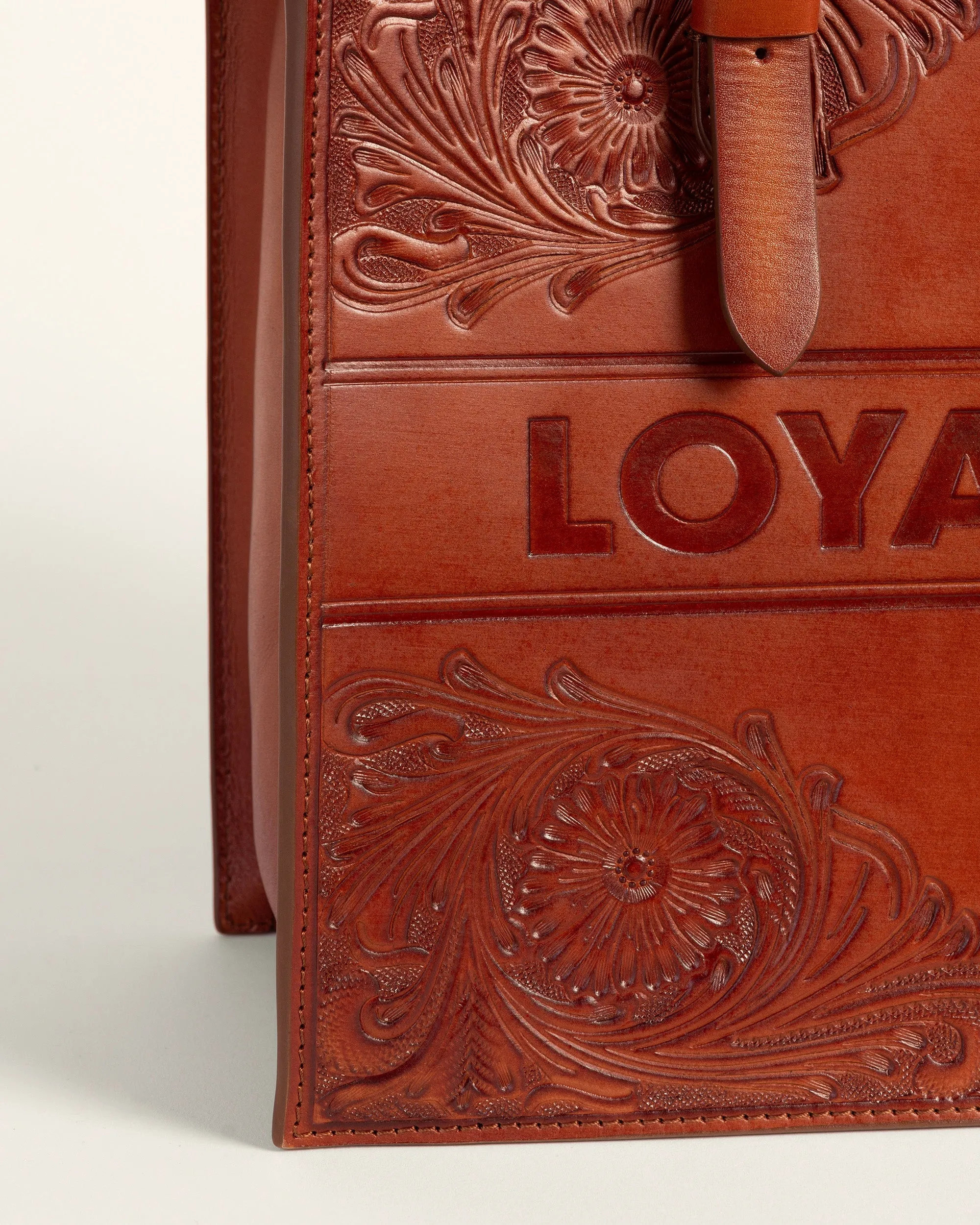 Loyal West Mivva Handtooled Medium Bag - Soft Walnut Leather sold by Myra Bag product image thumbnail 4