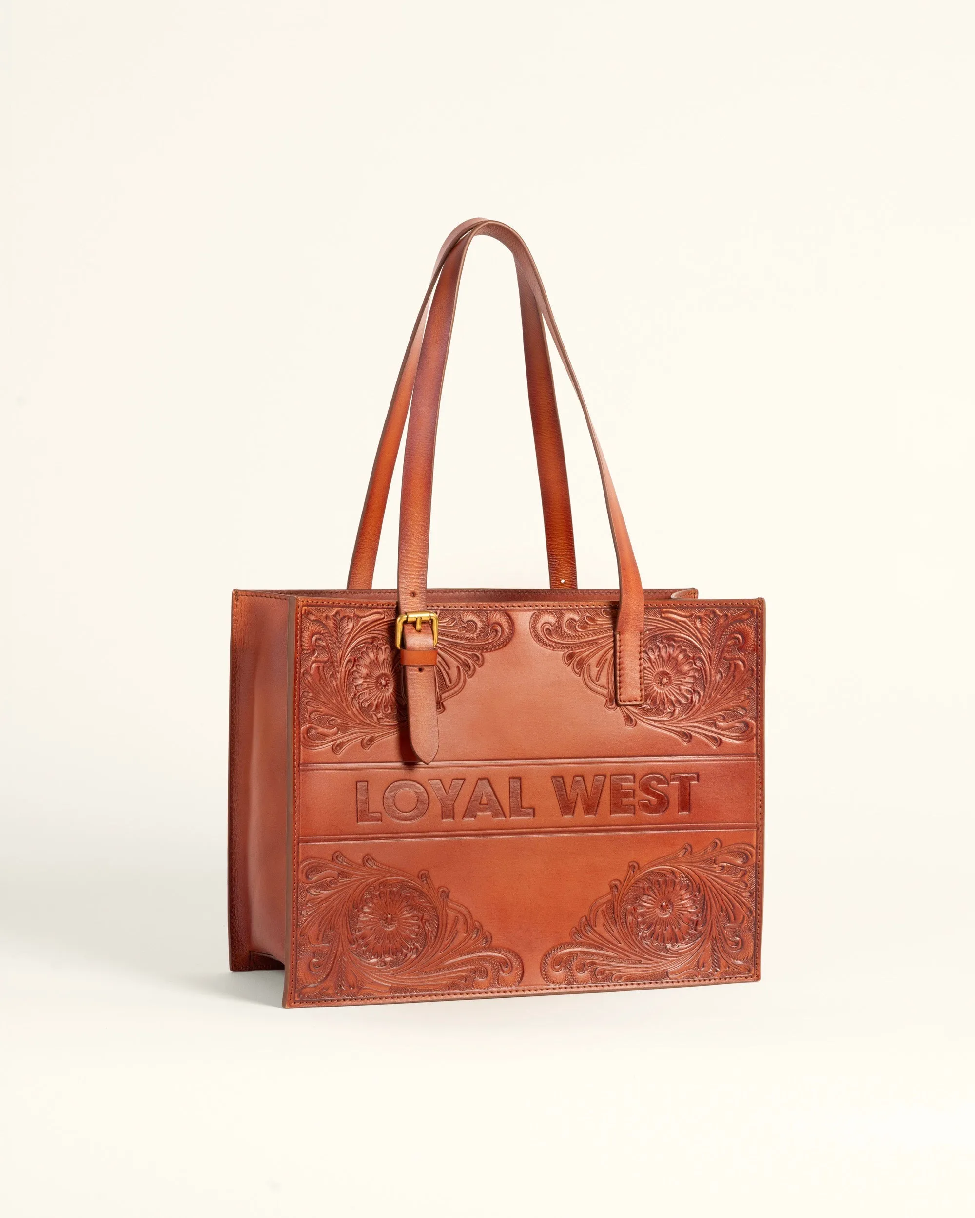 Loyal West Mivva Handtooled Medium Bag - Soft Walnut Leather sold by Myra Bag product image thumbnail 5