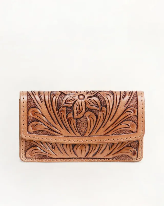 Loyal West Cattle Kiss Lipstick Handtooled Leather sold by Myra Bag