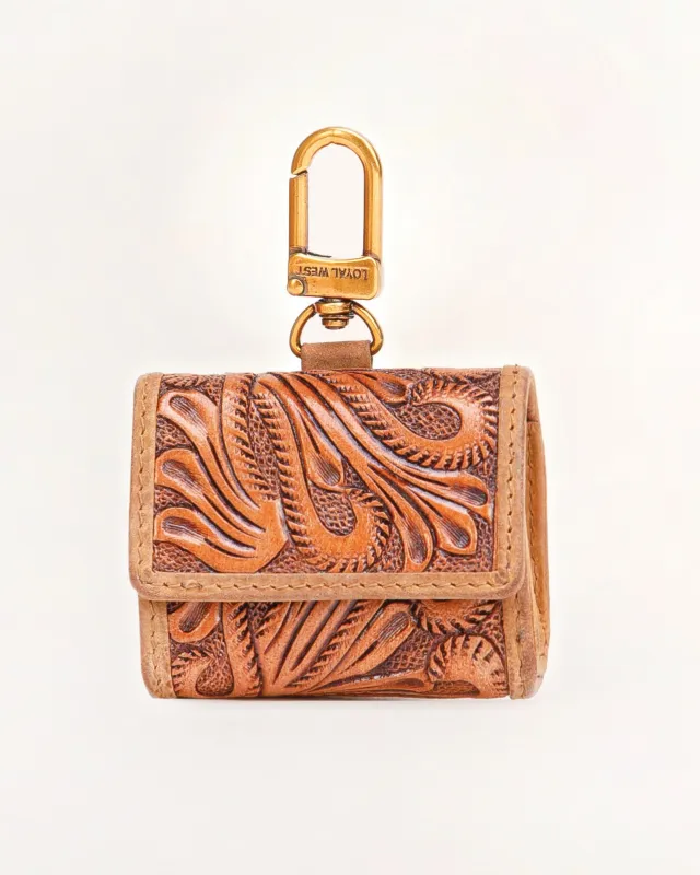 Loyal West Gloriana Clip On Bag Charm Handtooled sold by Myra Bag