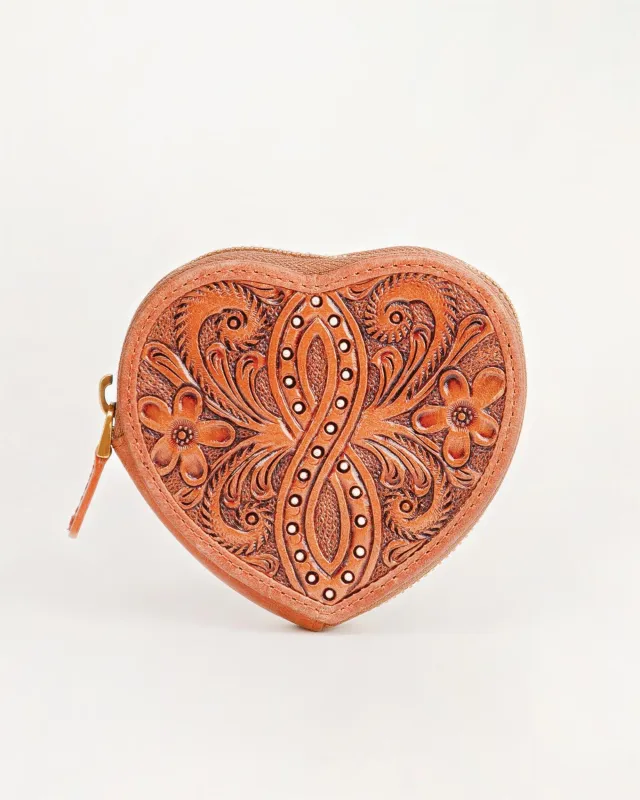 Loyal West Cupid Coin Pouch Handtooled Leather sold by Myra Bag