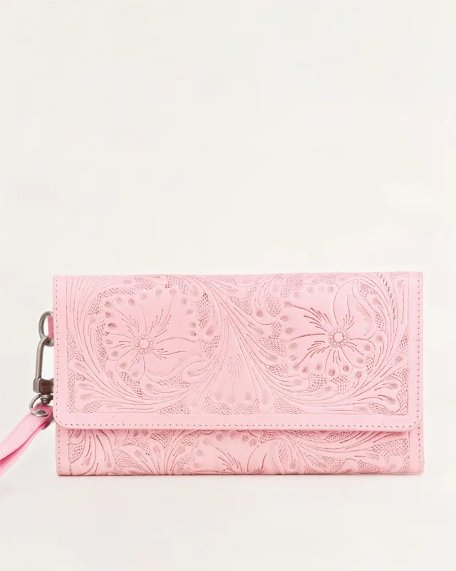 Loyal West Drover Wallet Pink sold by Myra Bag
