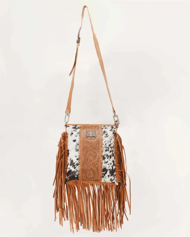 Loyal West Tucson Cowhide Tassle Bag sold by Myra Bag