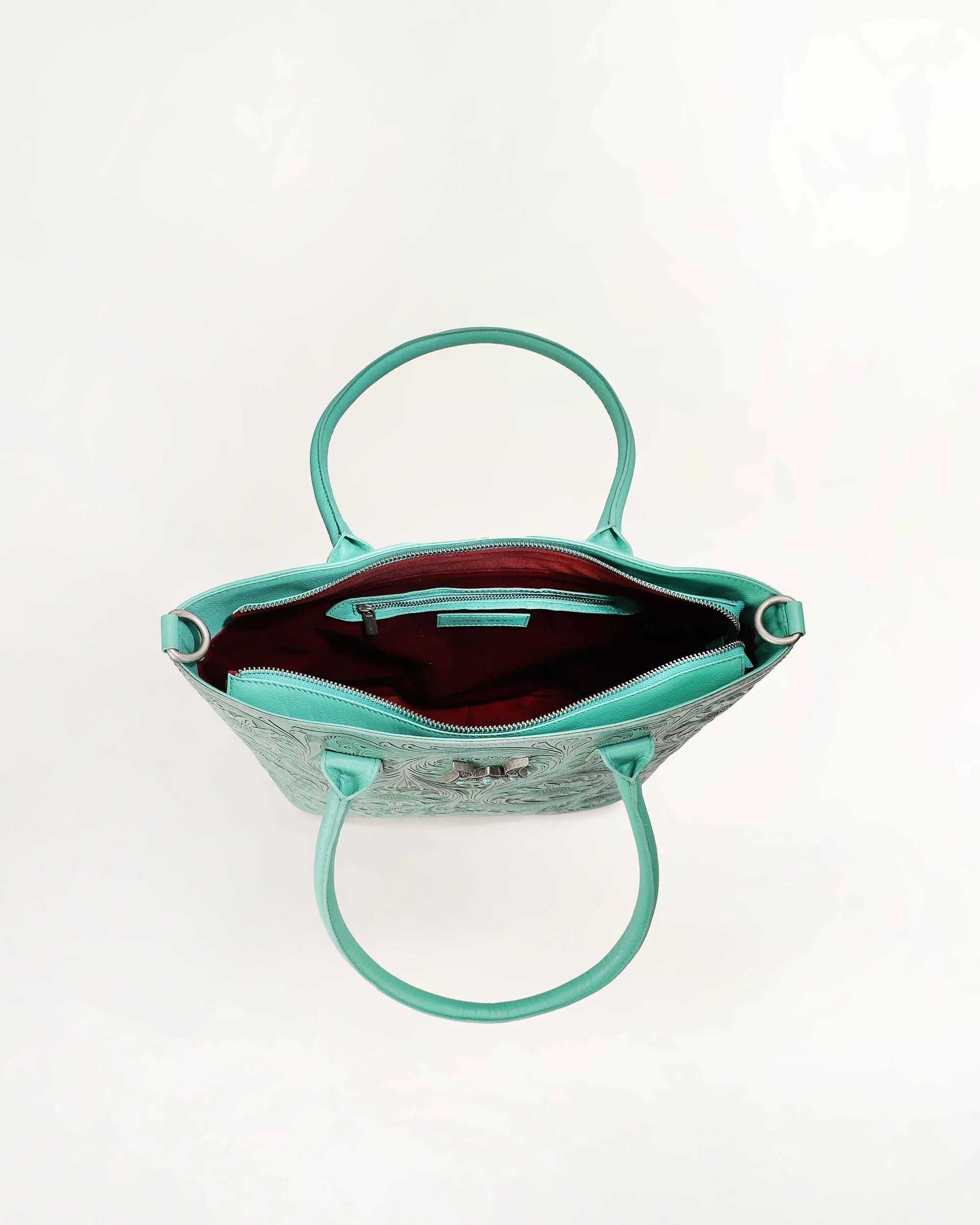 Loyal West Drover Large Bag Turquoise sold by Myra Bag product image thumbnail 5