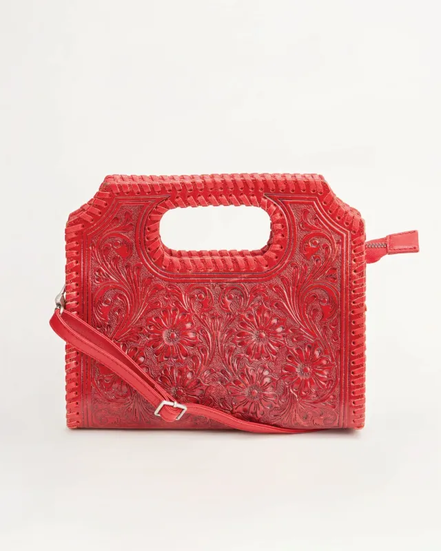 Loyal West Alma Medium Handbag Red sold by Myra Bag
