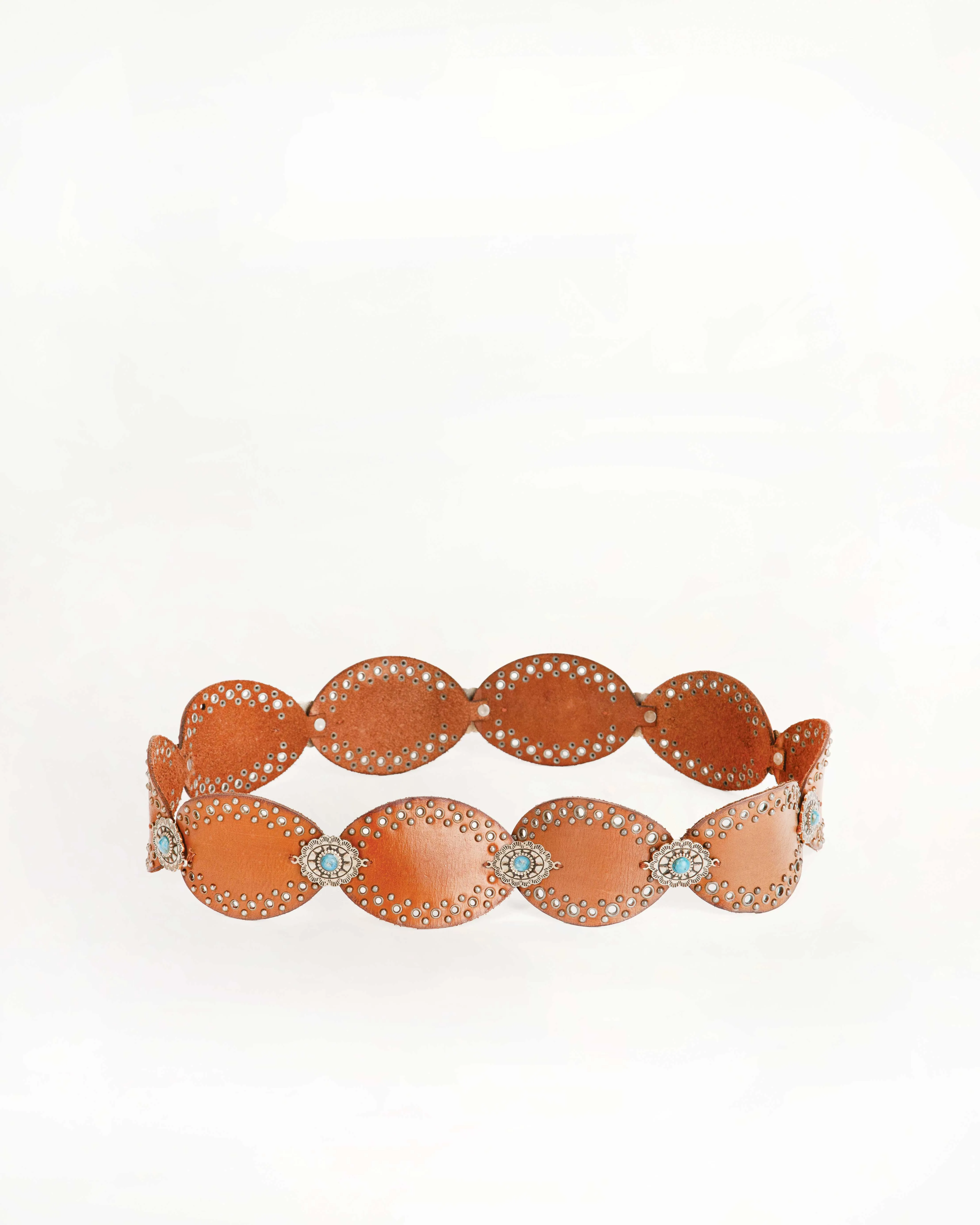 Loyal West Alta Buena Leather Belt In Calfskin-Tan sold by Myra Bag product image thumbnail 4