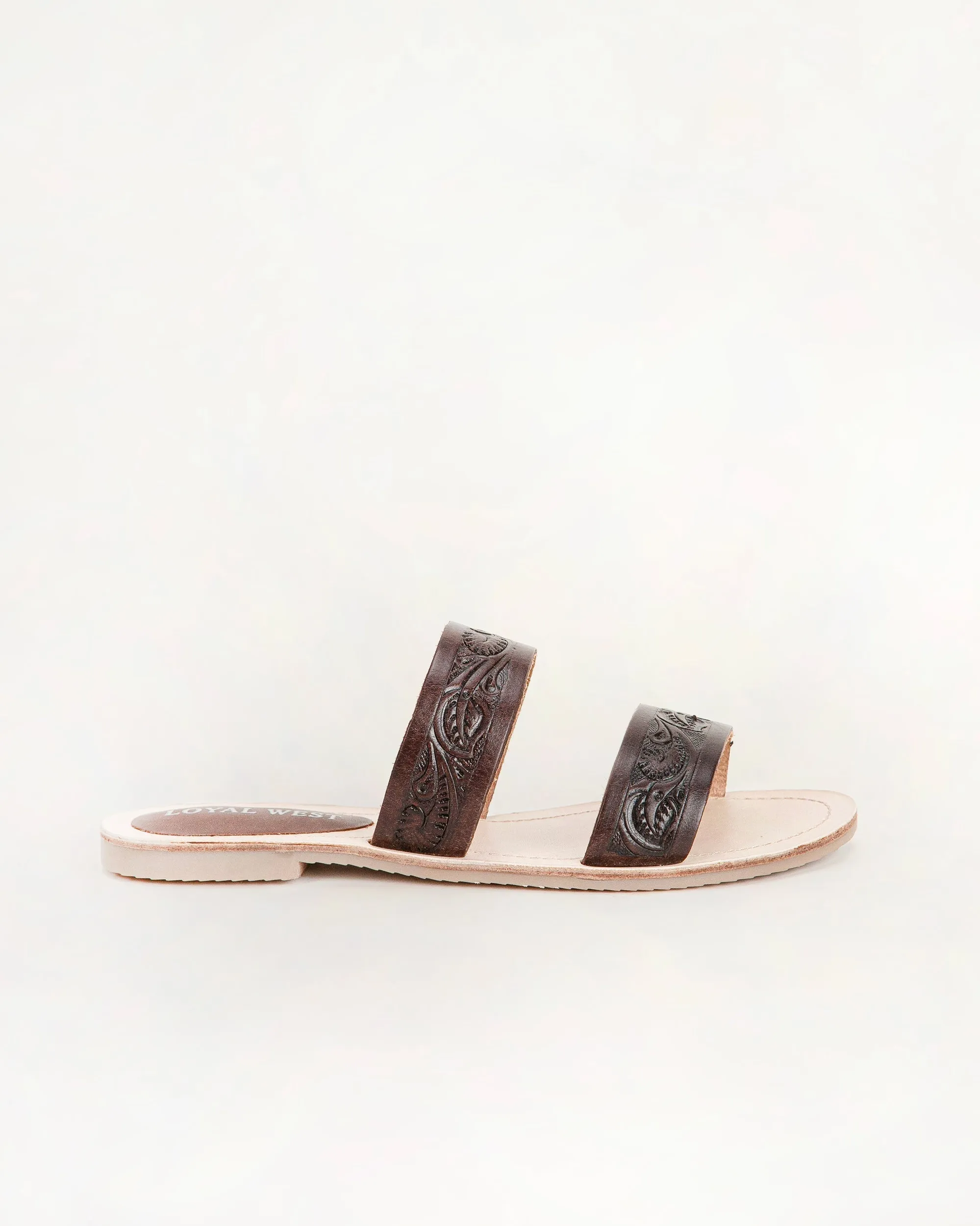 Loyal West Mesa Wanderer Sandals - Black Handtooled Leather sold by Myra Bag product image thumbnail 3