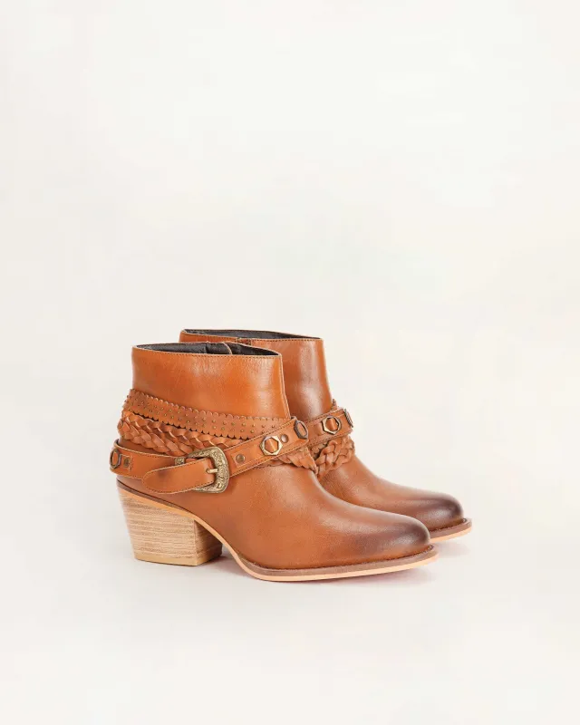 Loyal West Marlene Ankle Booties In Calfskin sold by Myra Bag