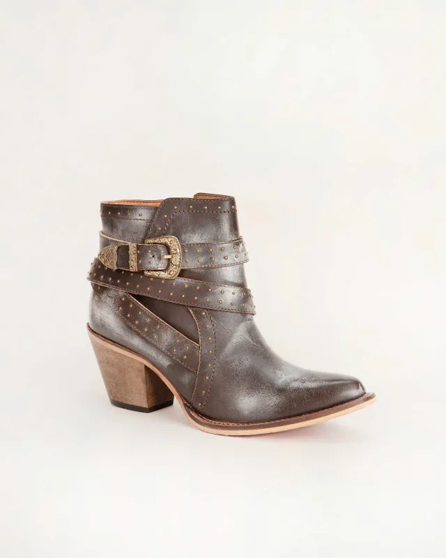Loyal West Elena Booties In Calfskin sold by Myra Bag