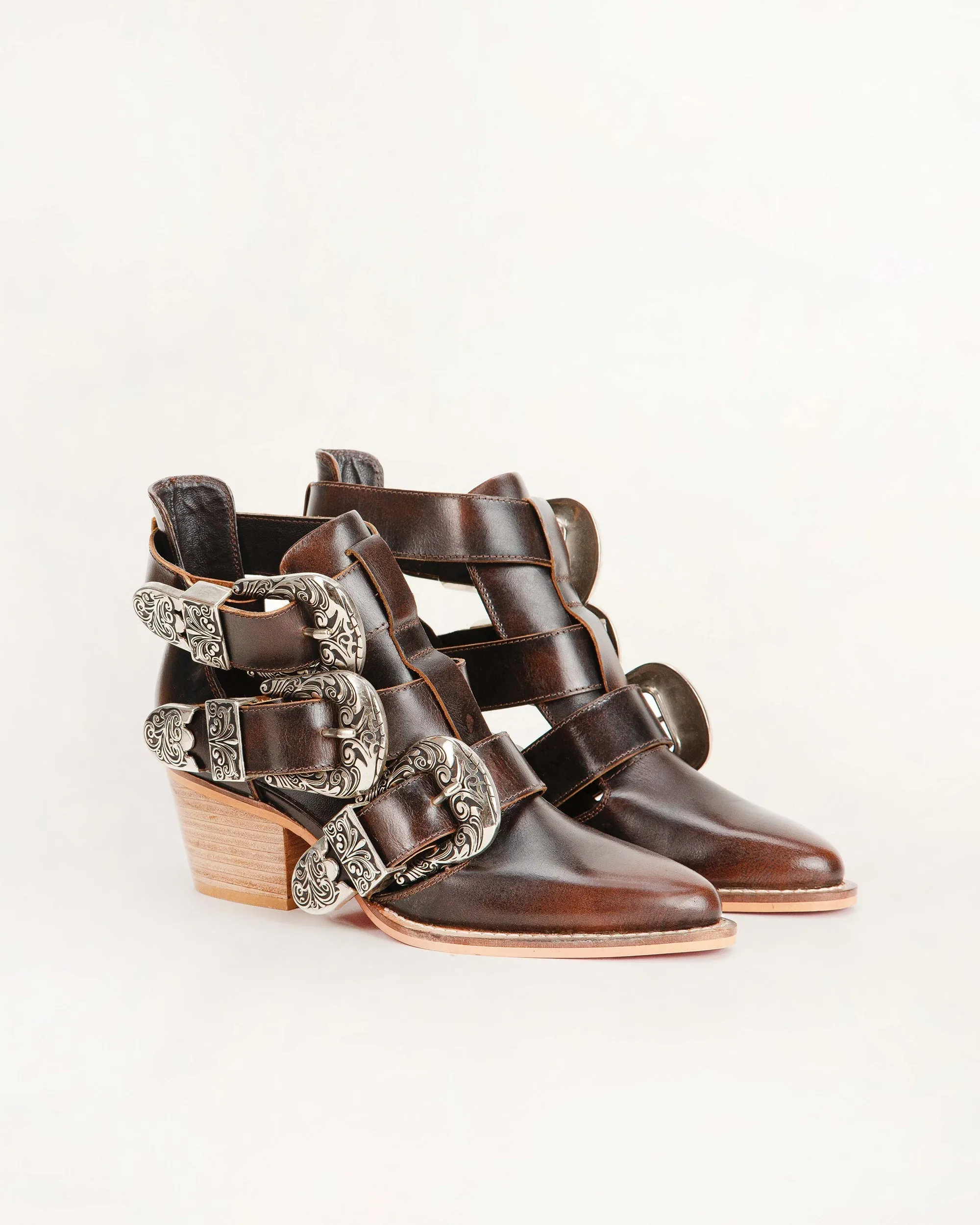 Loyal West Rodeo Ankle Bootie In Calfskin sold by Myra Bag