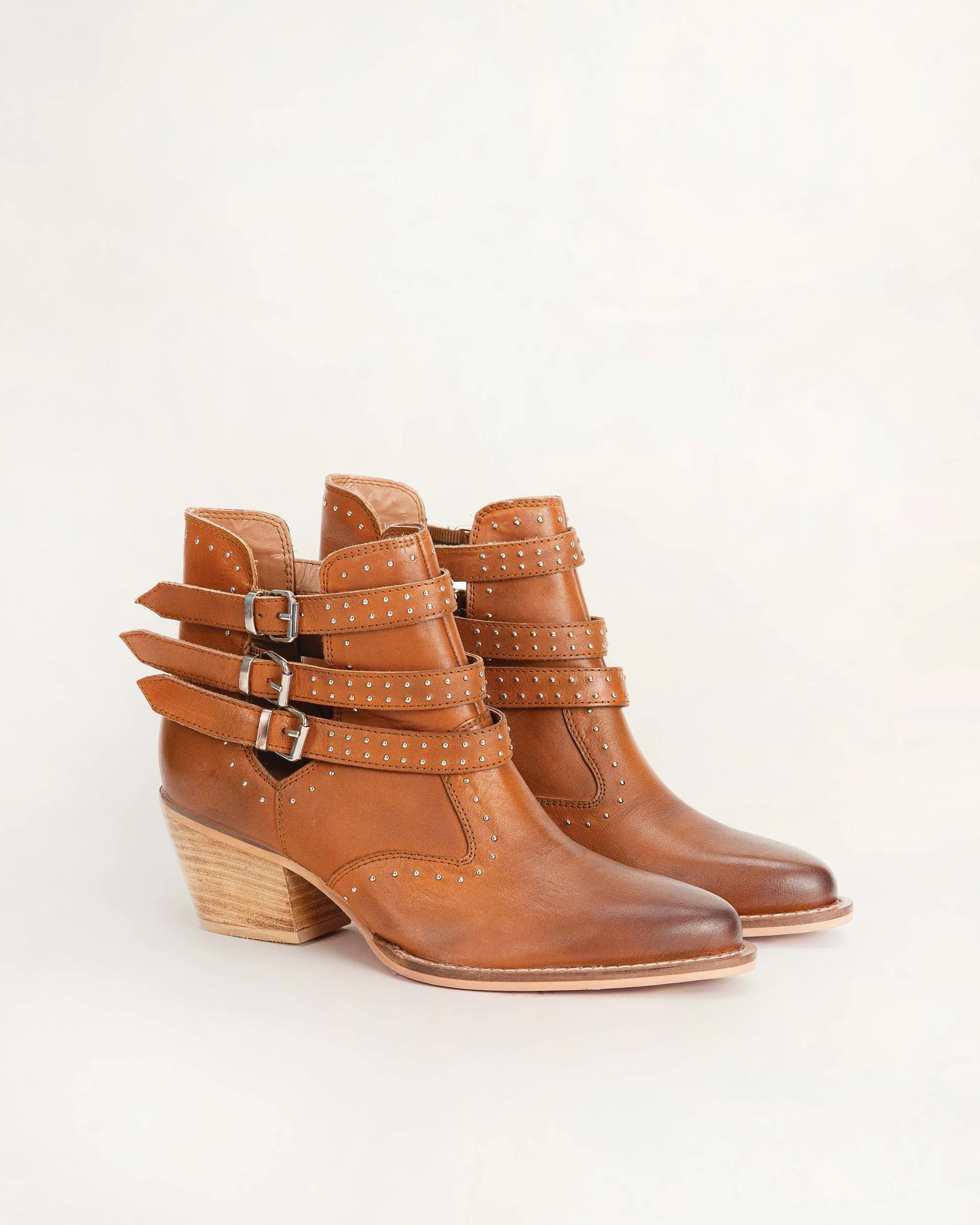 Loyal West Buckle In Ankle Booties & Calfskin sold by Myra Bag product image thumbnail 2