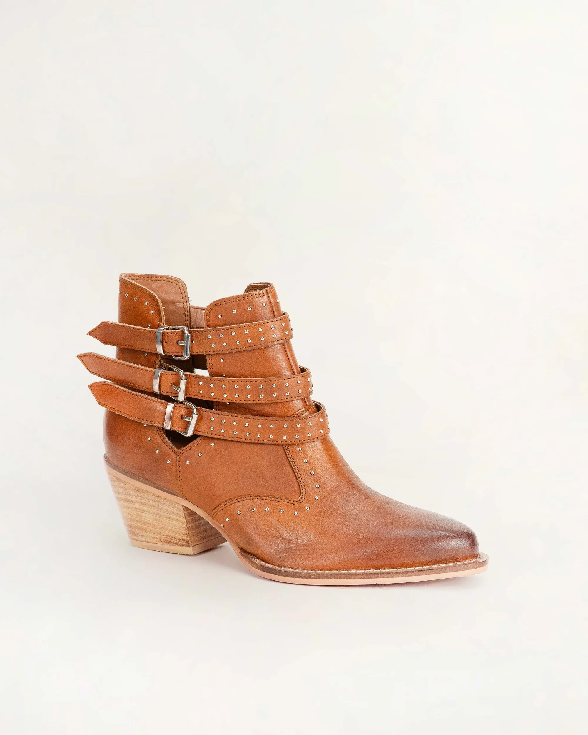 Loyal West Buckle In Ankle Booties & Calfskin sold by Myra Bag